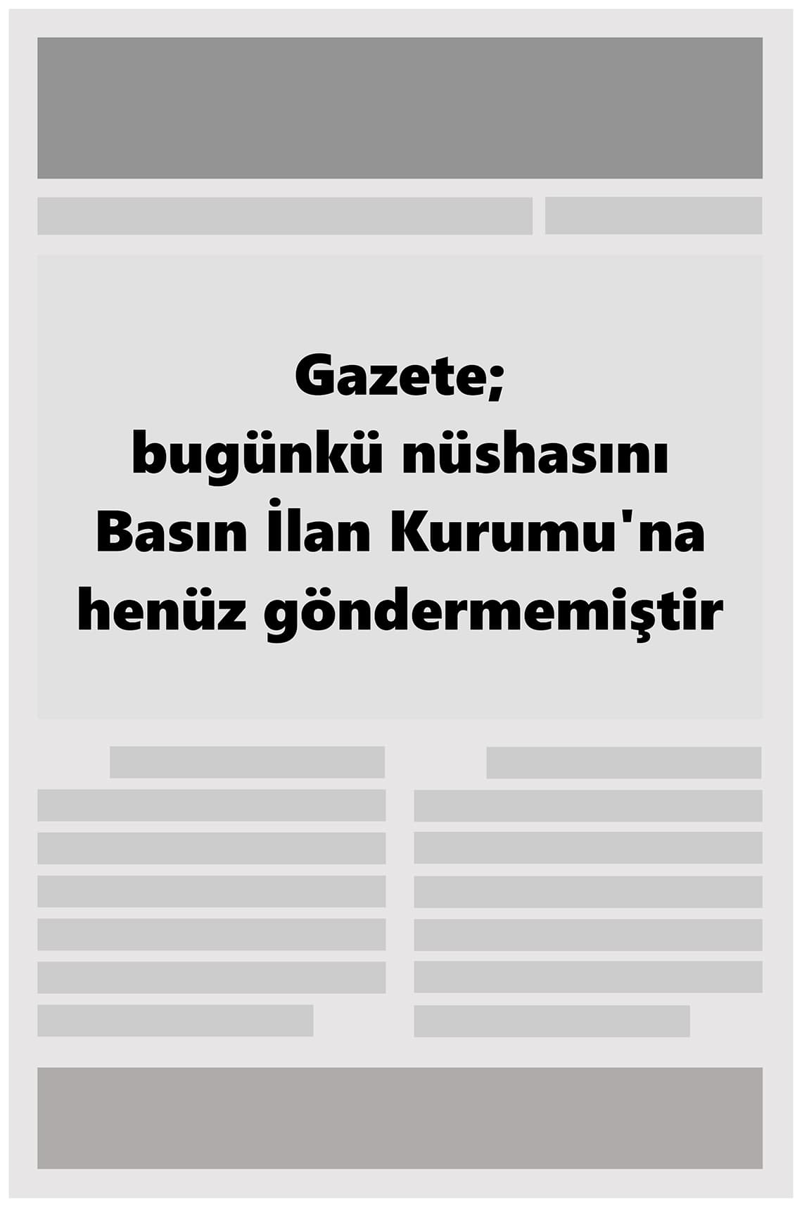 YURT gazetesi birinci sayfası