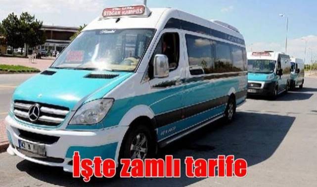Konya'da minibüs ücretlerine zam geldi!