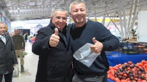 Başkan Topaloğlu'ndan pazar esnafına çorba ikramı