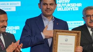 Hatay'dan Bakan Kurum'a hemşehrilik beratı
