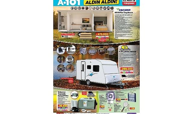 22 Mayıs'ta A101'de Elektrikli Araç, Karavan ve Ev Ürünleri Satışa Sunuluyor