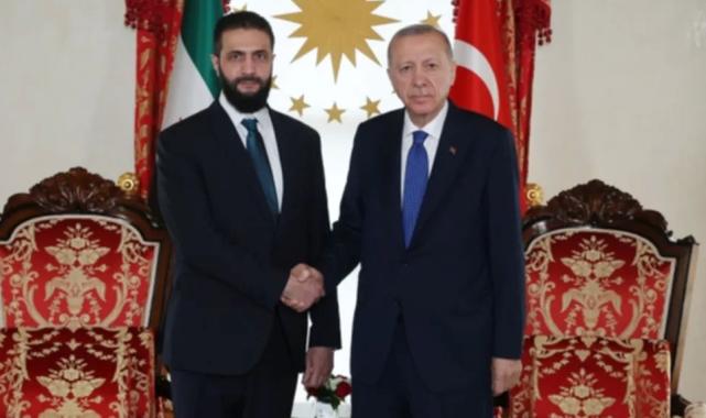 Cumhurbaşkanı Erdoğan, Şara ile görüştü