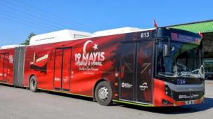 Kocaeli'de otobüs ve tramvaylar bayramlık giydirildi