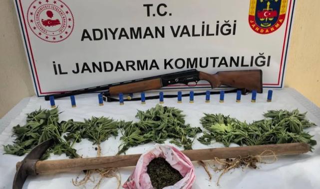 Adıyaman Jandarması'ndan uyuşturucu ve silah operasyon