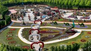 Konya'da 375 bin çiçek görsel şölen sunuyor 