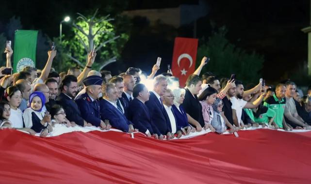 Kayseri Talas'ta 15 Temmuz'a 'en büyük bayrak' damgası