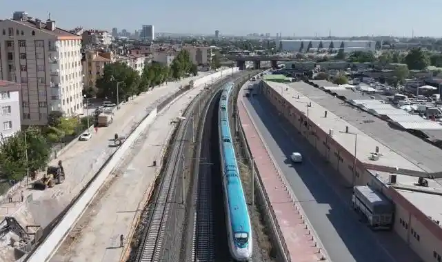 KONYARAY Banliyö'de çalışmalar yarıyı geçti