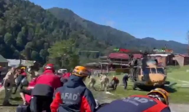 Ayder Yaylası'nda 115 vatandaş tahliye edildi