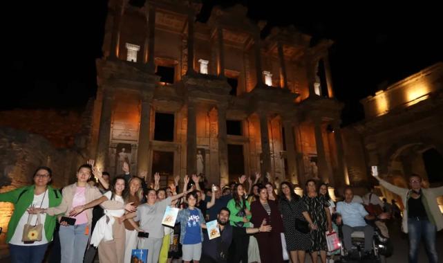Engelsiz bireylere Efes'te gece yolculuğu