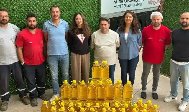 İzmit'te 335 litre yağ Aşevi’ne teslim edildi