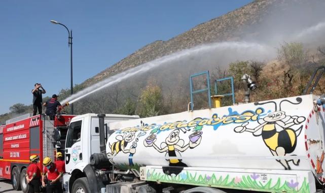 Kayseri Talas'ta Ali Dağı'na 'Alev Kalkanı'