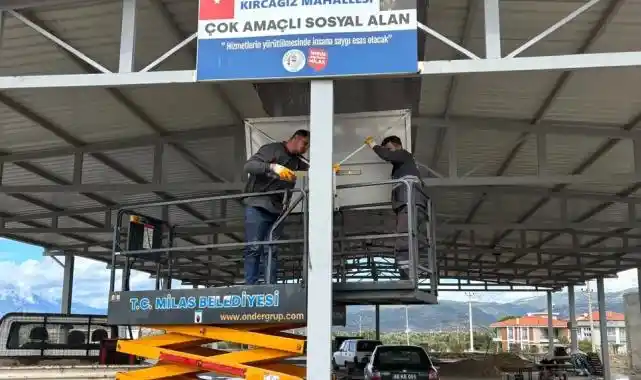 Muğla Milas'ta potaların kurulumu başladı