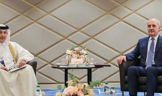 Numan Kurtulmuş, Katarlı mevkidaşı ile İstanbul'da görüştü