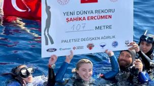 107 metrede paletsiz 'Şahika' rekor!