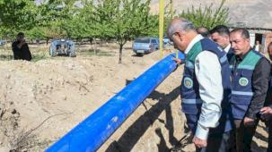 Malatya tarımsal sulama altyapısı için boru dağıtıyor