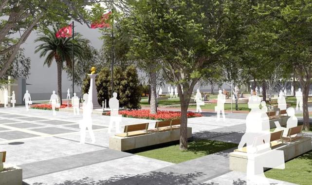 İzmir’in Kınık ilçesi Cumhuriyet Meydanı yenileniyor