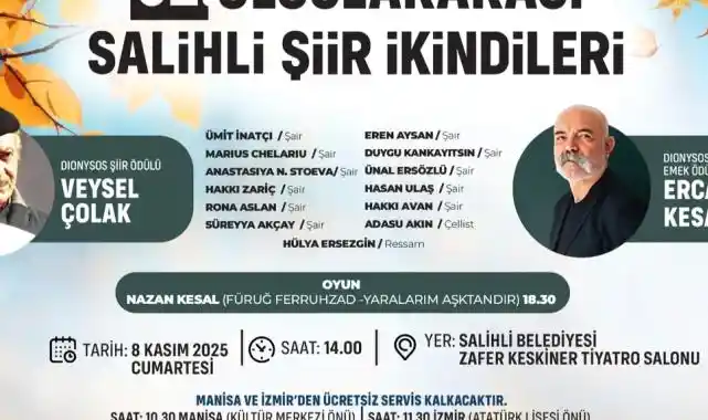 Manisa Salihli 'Şiir İkindileri'nde buluşacak