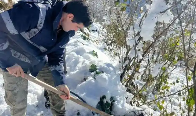 Ordu’nun yüksek ilçelerinde su hatları dondu