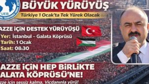 Galata'da Gazze için büyük yürüyüşe açık davet