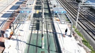 Kocaeli'de tramvay uzatılıyor...