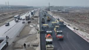 Konya Aslım Caddesi'nde üst yapı çalışması