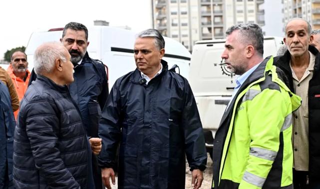 Antalya'da yoğun yağış sonrası Başkan Uysal Gebizli’de