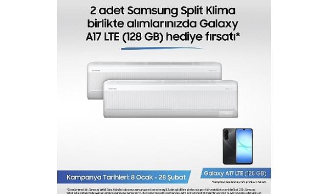 Samsung Split Klimalarda Galaxy A17 telefon fırsatı kampanyası!
