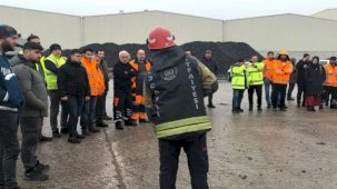 Büyükşehir İtfaiyesi’nden TCDD’ye yangın eğitimi