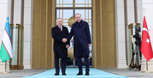 Özbekistan Cumhurbaşkanı Mirziyoyev Beştepe'de
