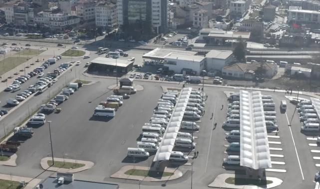 Trabzon'da dolmuşlar yeni yerlerine taşınıyor
