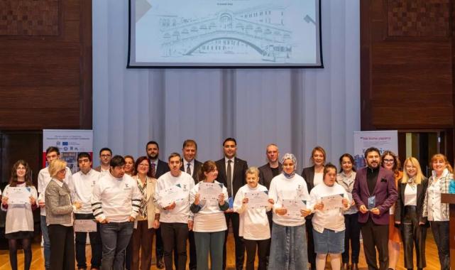 IDEA-VET Projesi kapanışında zihinsel engelliler sertifikalarını aldı