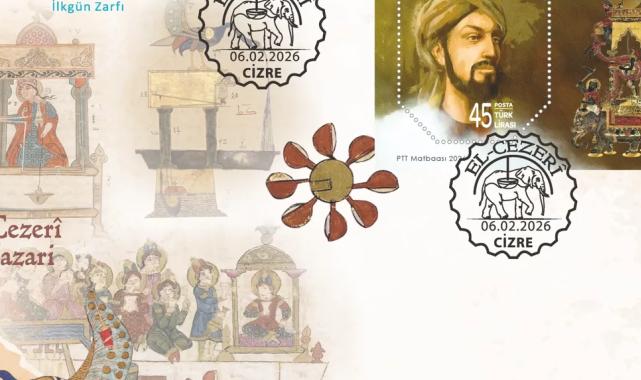 PTT'den 'El-Cezerî' temalı anma pulu ve ilk gün zarfı