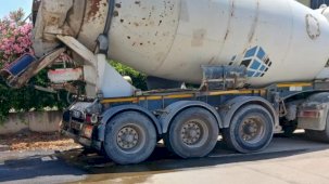 Elazığ'da yollara beton döken miksere para cezası