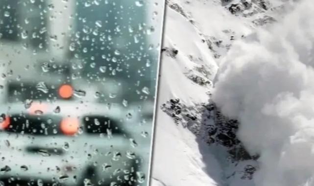 Meteoroloji'den yağış ve çığ uyarısı
