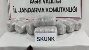 Ağrı’da 10 kilogram skunk ele geçirildi