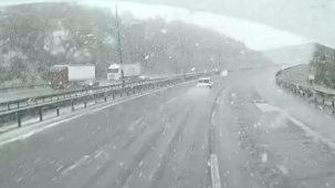 Ankara–Bolu hattında kar mesaisi