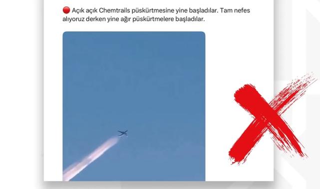 DMM'den 'kimyasal püskürtme' iddialarına yalanlama... Görüntüler doğal uçak izleri