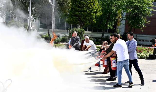 Muratpaşa’da yangın tatbikatı