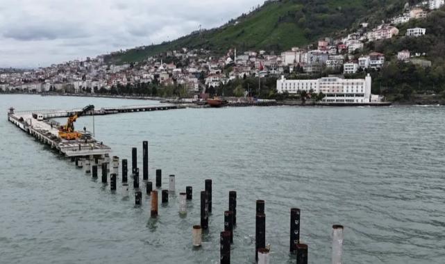 Ordu Atatürk Rıhtımı’nda çalışmalar adım adım ilerliyor
