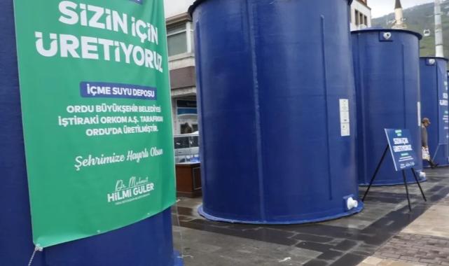 Ordu'da kırsal mahallelere fiberglas depo desteği