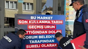 Çorum'da zincir market şubesi mühürlendi