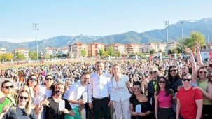 Kadınların ritmi Denizli’ye enerji kattı