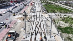 Konya’da Stadyum-Şehir Hastanesi Tramvay Hattı hızla ilerliyor
