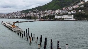 Ordu Atatürk Rıhtımı’nda çalışmalar adım adım ilerliyor