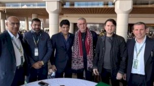 TFF Başkanı Hacıosmanoğlu ve Pakistanlı mevkidaşıyla bir araya geldi