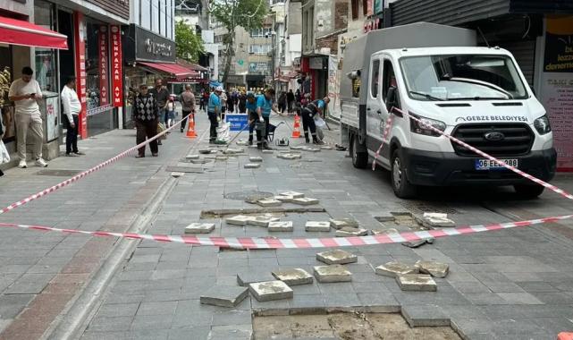 Kocaeli Gebze’de Eskiçarşı’da parke yenileme