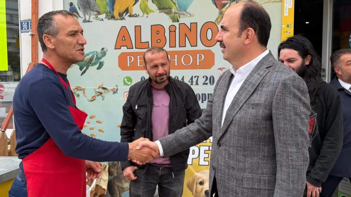 Konya Meram'da başkanlardan esnaf ziyareti