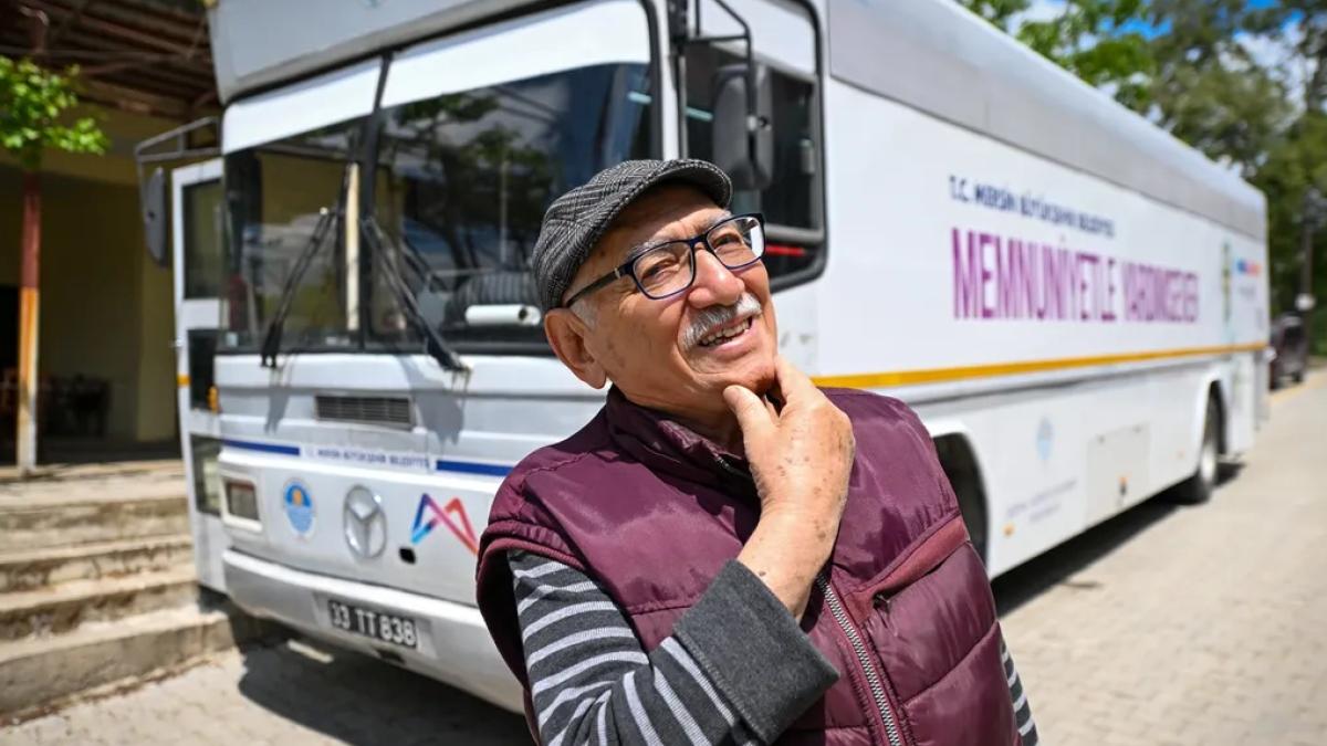 Mersin’de mobil kuaför bayram öncesi yollarda