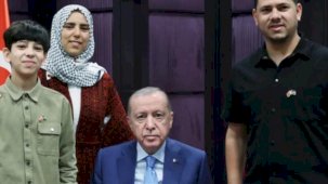 Cumhurbaşkanı Erdoğan, Gazzeli Ebu Cezer ve ailesini kabul etti