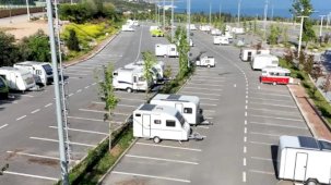 Darıca'da karavan denetimi... Kaydı olmayan karavanlar çekilecek